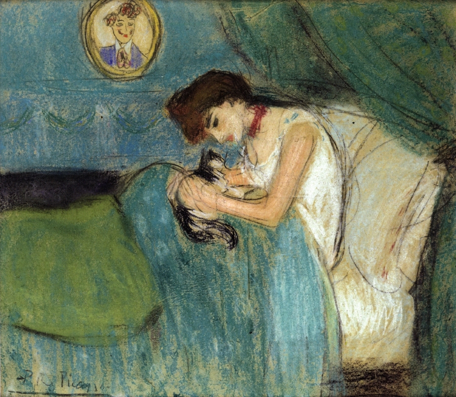 Picasso Woman with Cat 1900